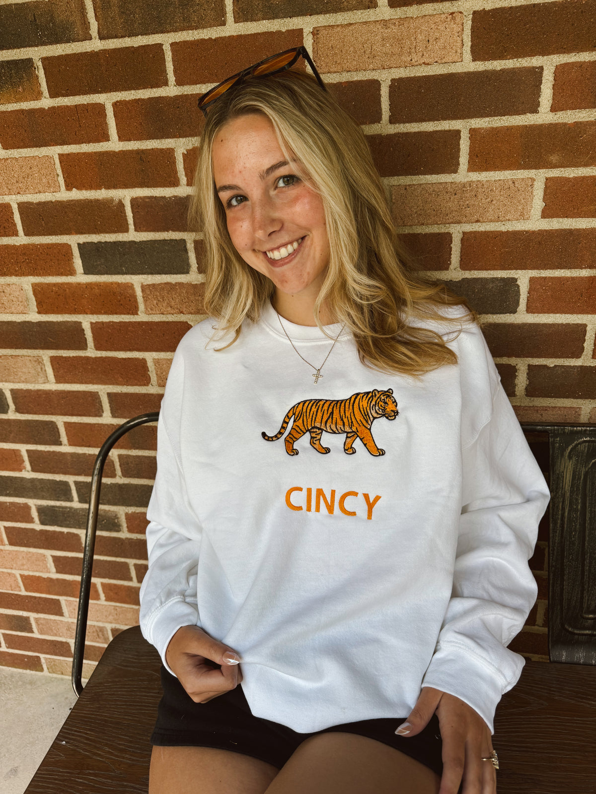 Embroidered Cincy Crewneck
